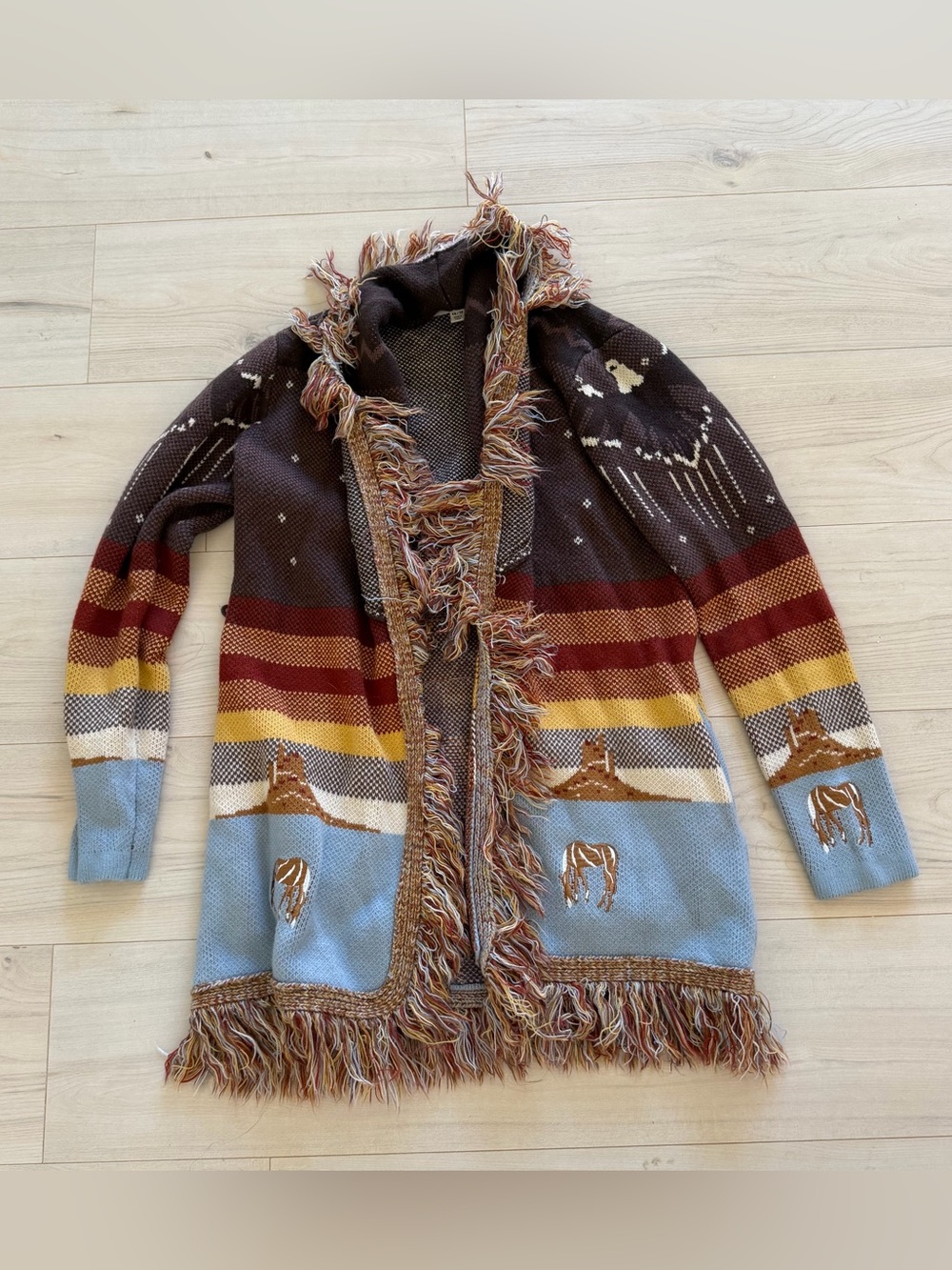 Idyllwind Horse Fringe Open-Front Cardigan